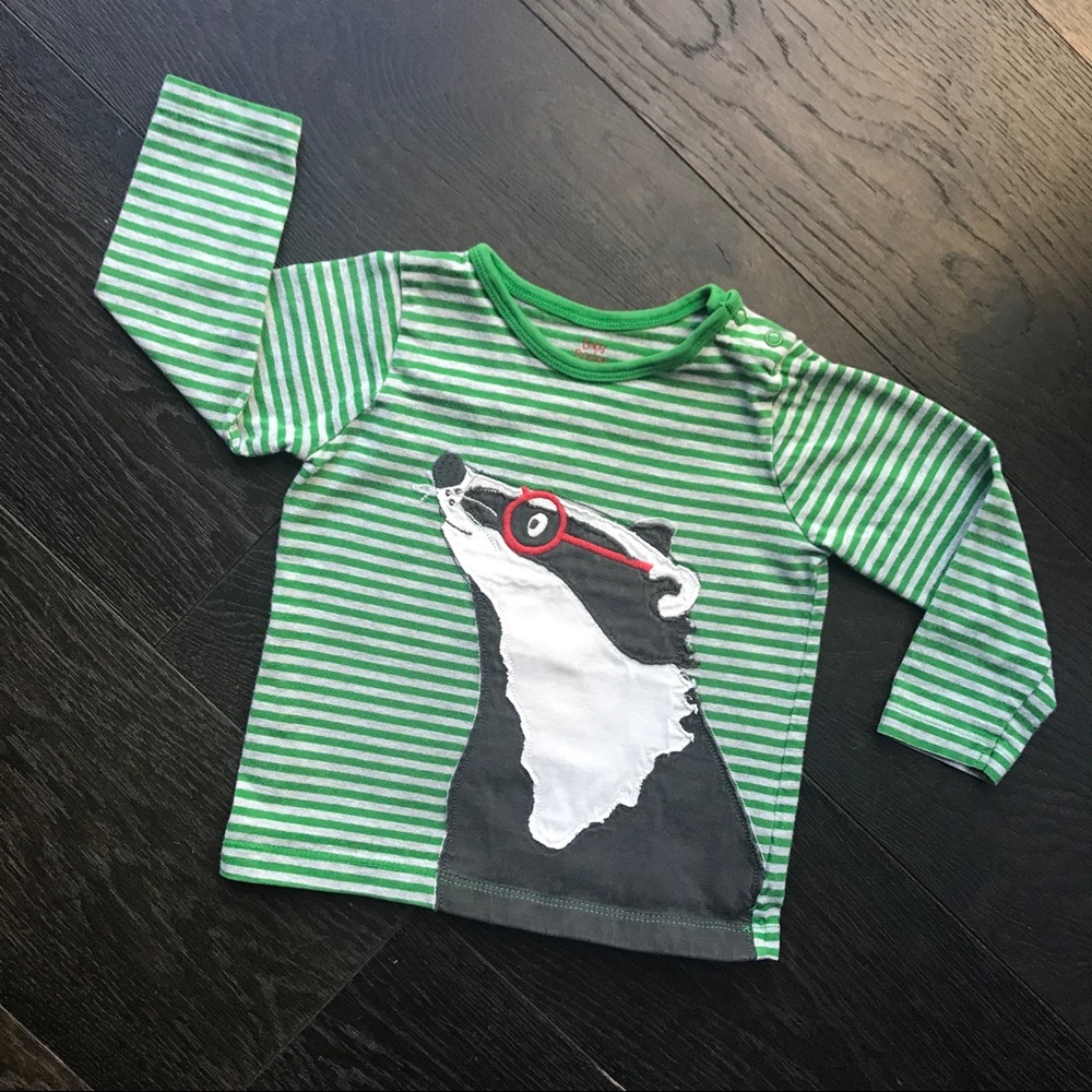 18-24 mth Mini Boden Badger Appliqué Tee